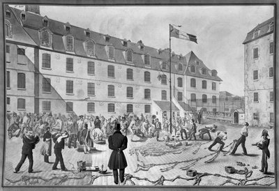 Preparing the Shackling of the Convicts at Bicetre by Gabriel Cloquemin